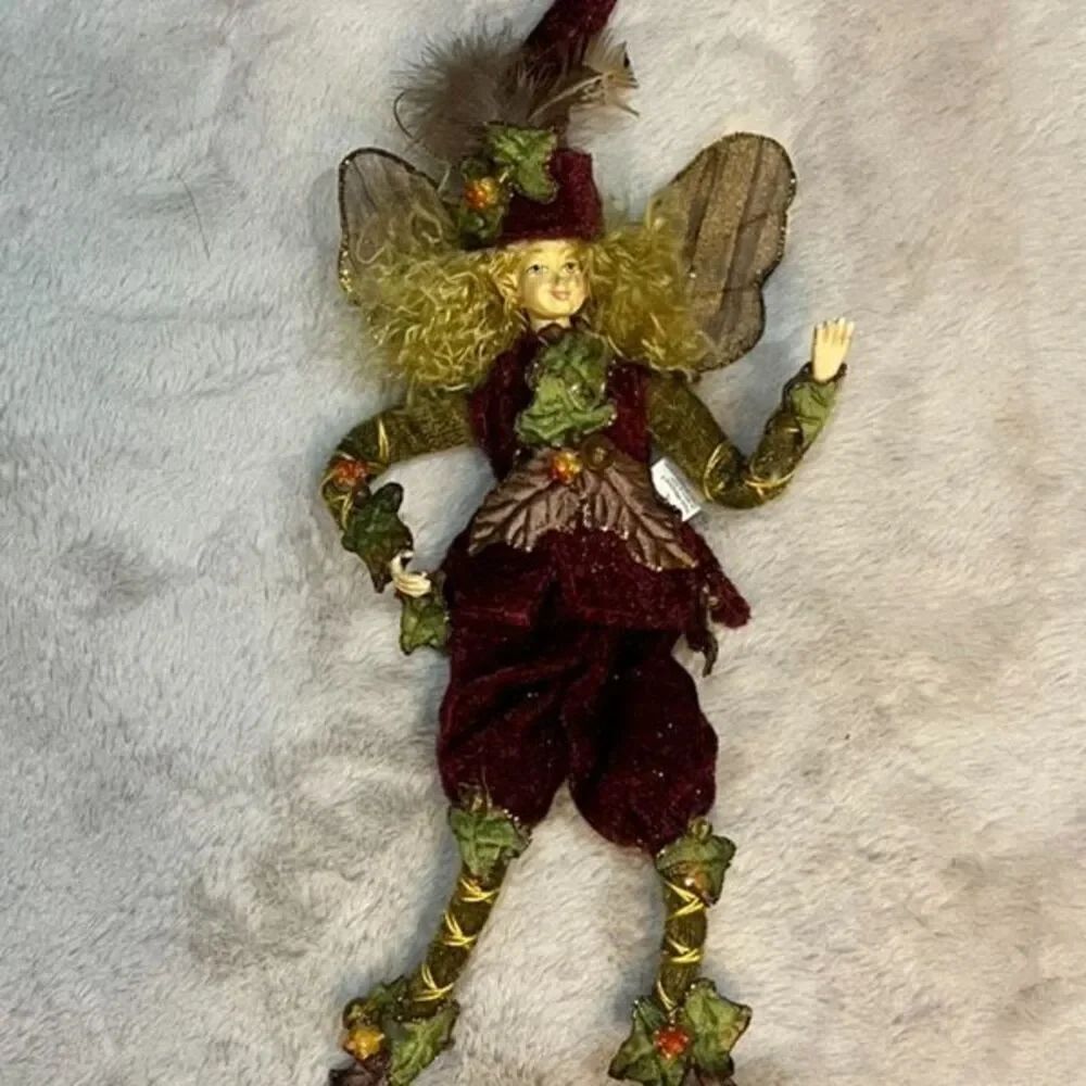 Vintage Katherine’s Collection Woodland Fairy Ornament Forest Sprite Leaf Fairy